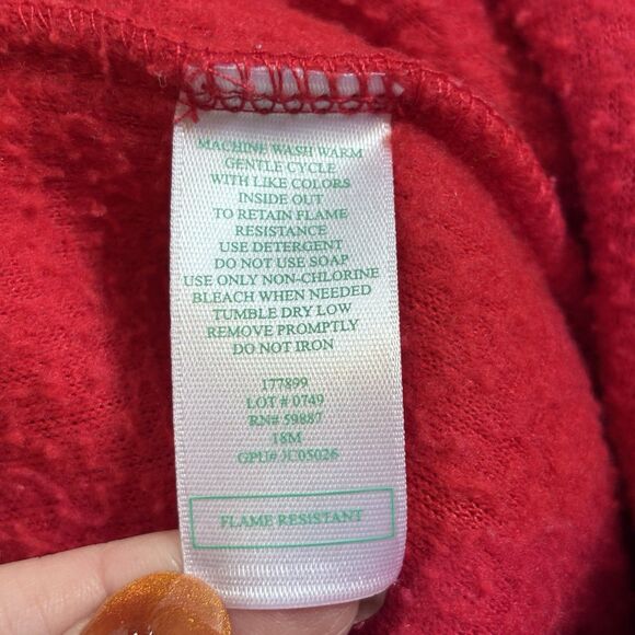 Okie Dokie Fleece Red Sleeper Boys Size 18m Zip Up Warm Footed Pajamas Race Car - Picture 9 of 16